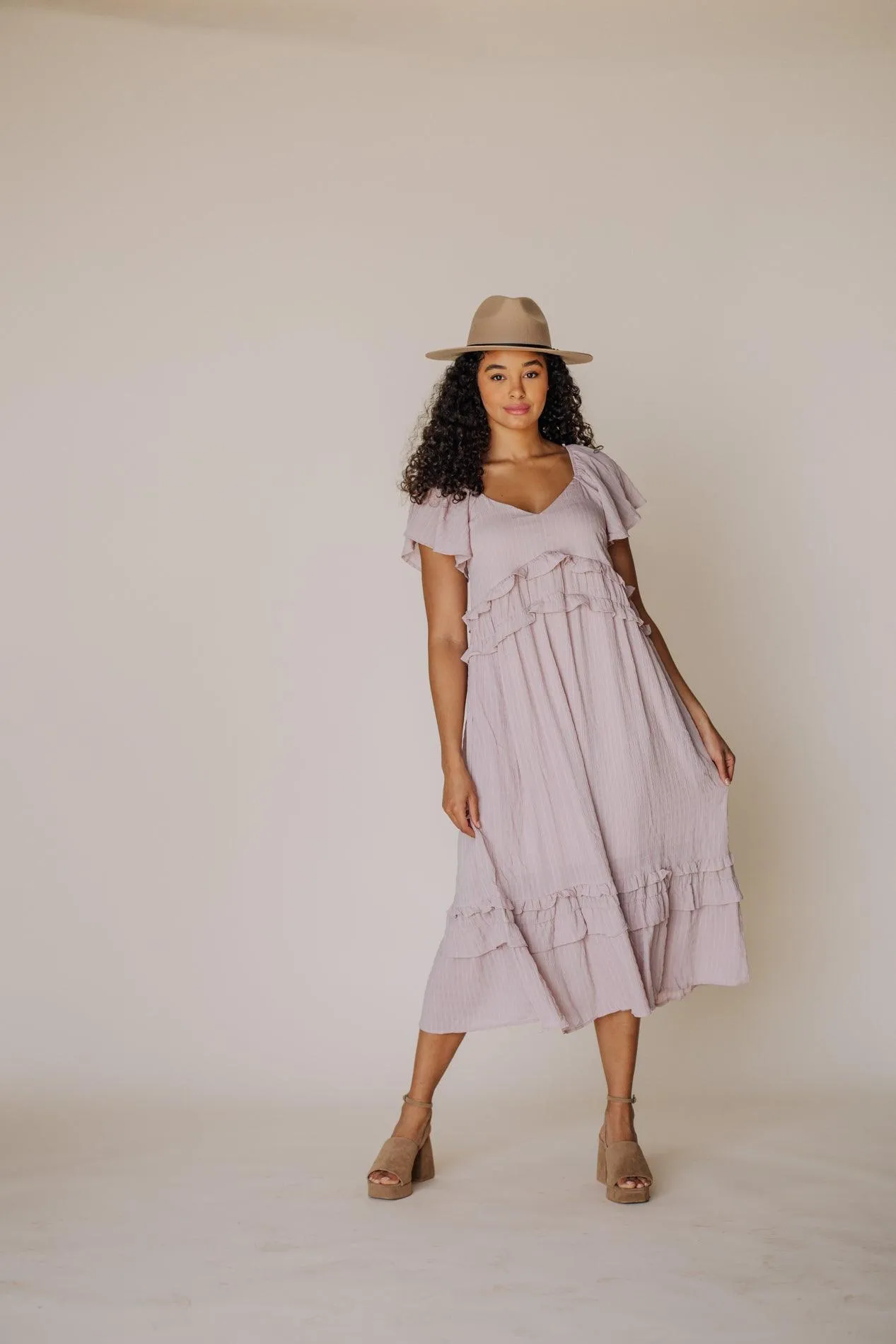 Terra Crinkle Midi Dress