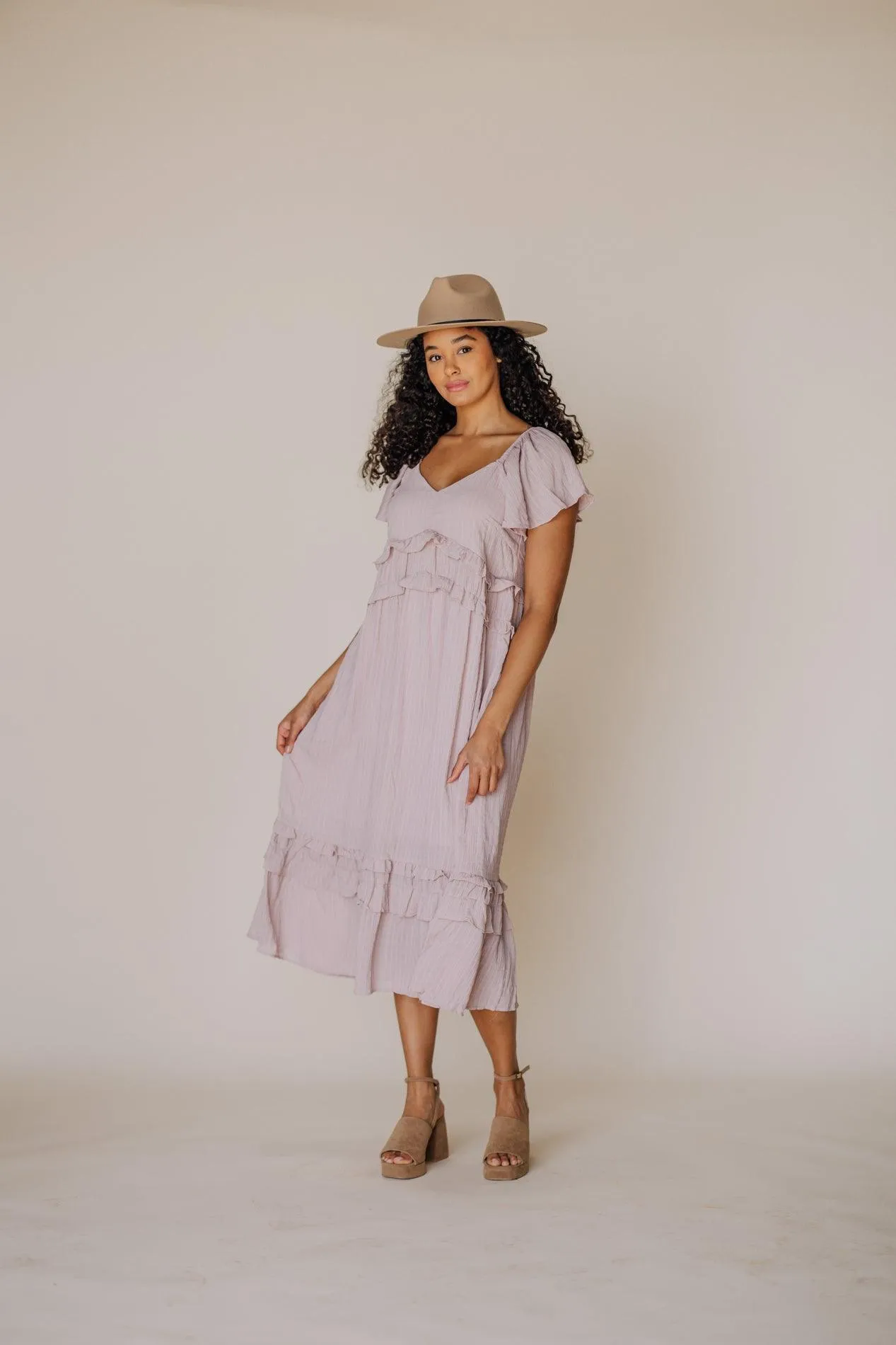 Terra Crinkle Midi Dress