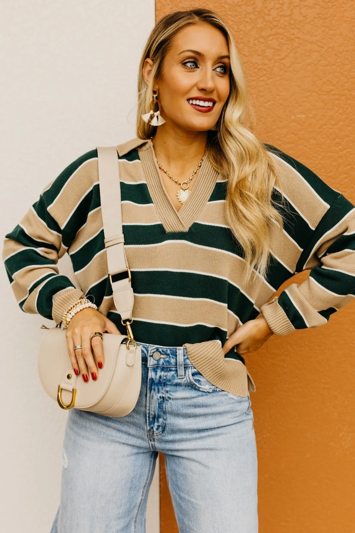 The Koa Striped Polo Sweater