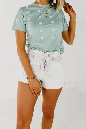 The Lucida Paperbag Shorts - Light Denim