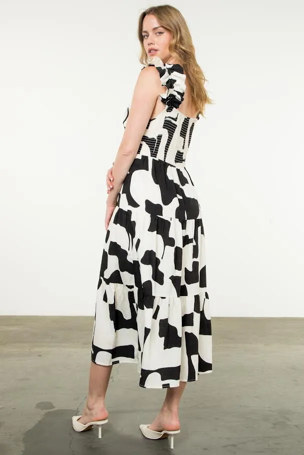 The Roxann Midi Dress - Black