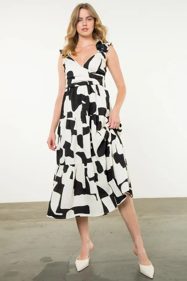 The Roxann Midi Dress - Black