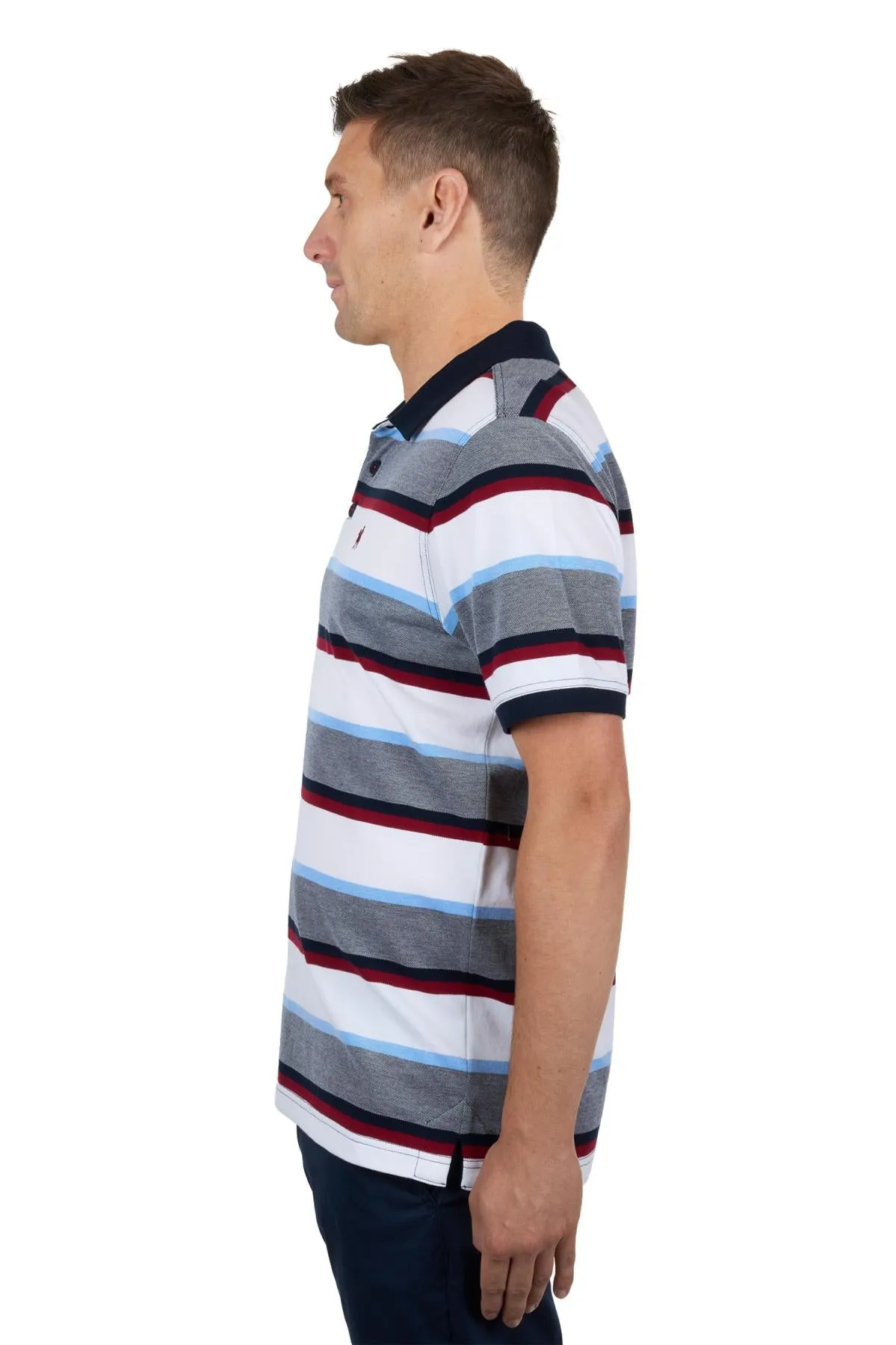 Thomas Cook Mens Will Short Sleeve Polo - Navy/White