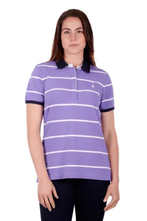Thomas Cook Women's Molly Short Sleeve Polo - Purple/White
