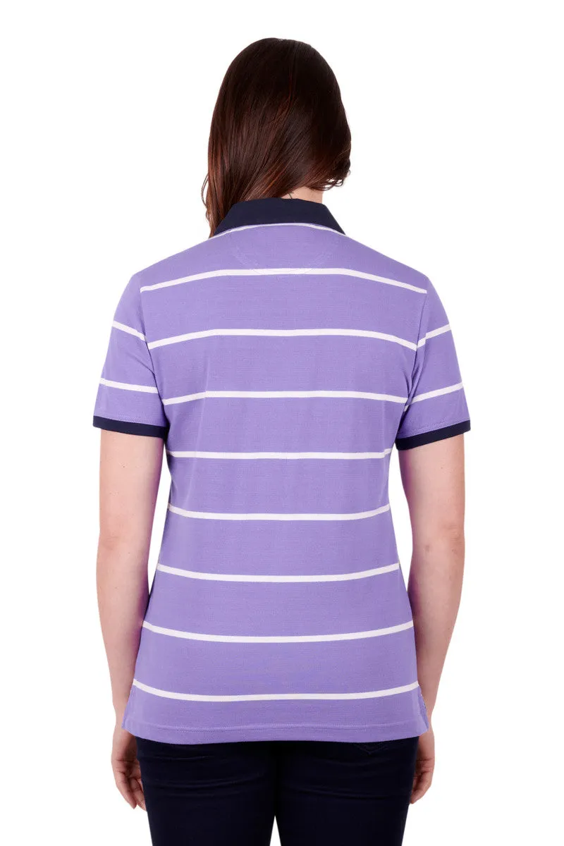 Thomas Cook Women's Molly Short Sleeve Polo - Purple/White