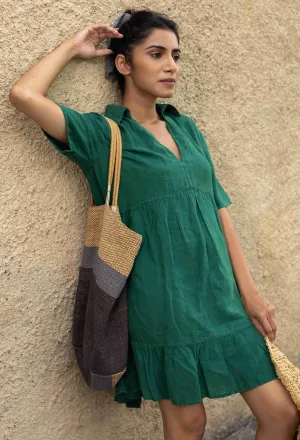 TIERED COLLAR DRESS