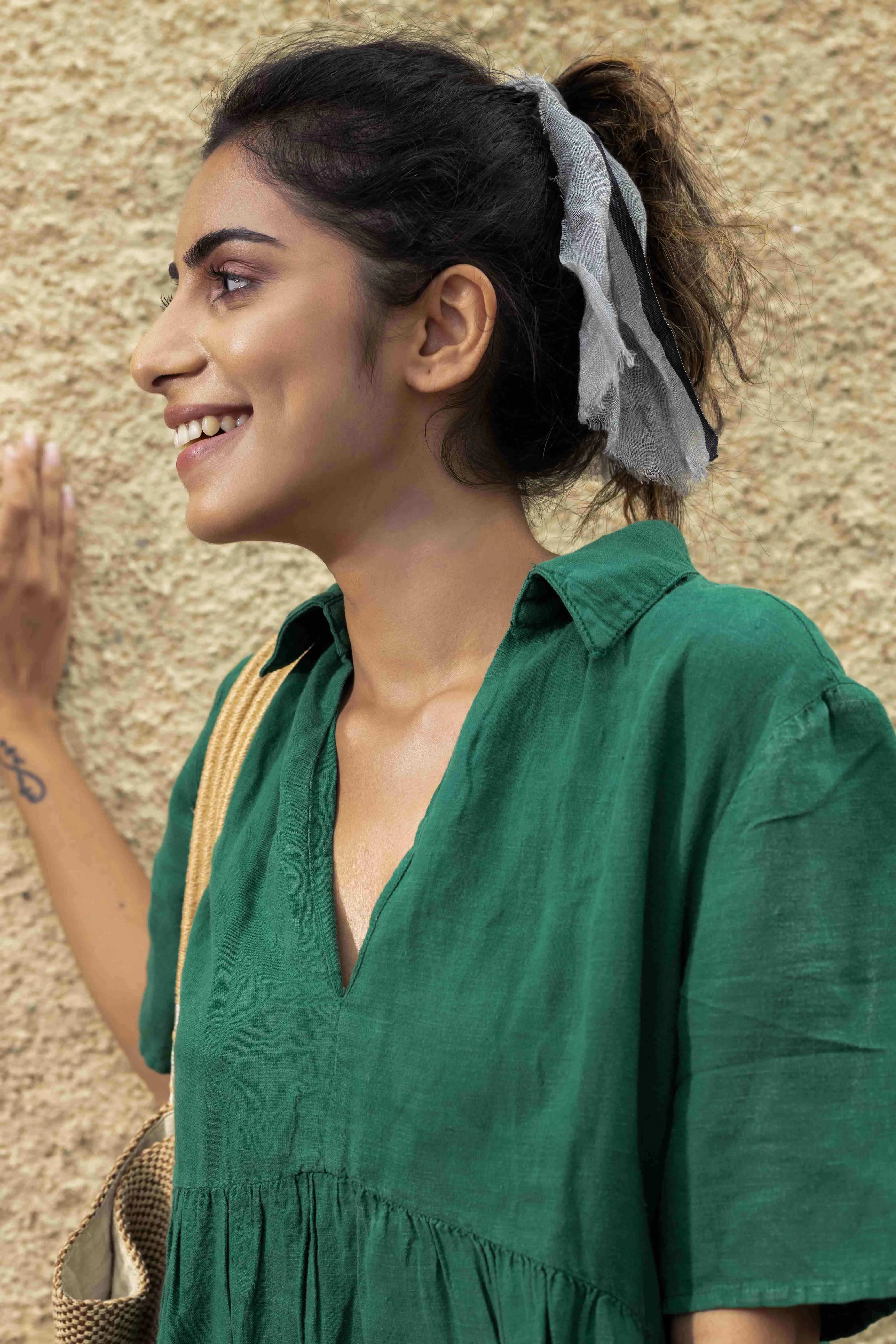 TIERED COLLAR DRESS