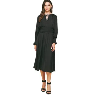 TIERED SATIN MAXI DRESS // FINAL SALE