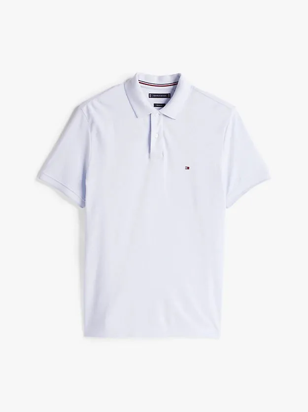 Tipped Oxford Polo in Breezy Blue