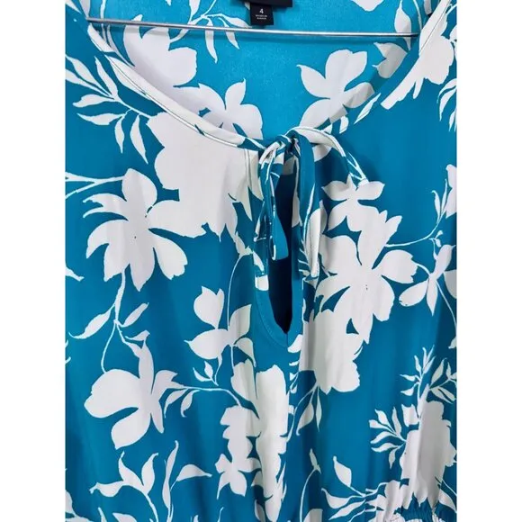 Torrid‎ tea length studio crepe de chine tie neck tiered dress size 4x floral