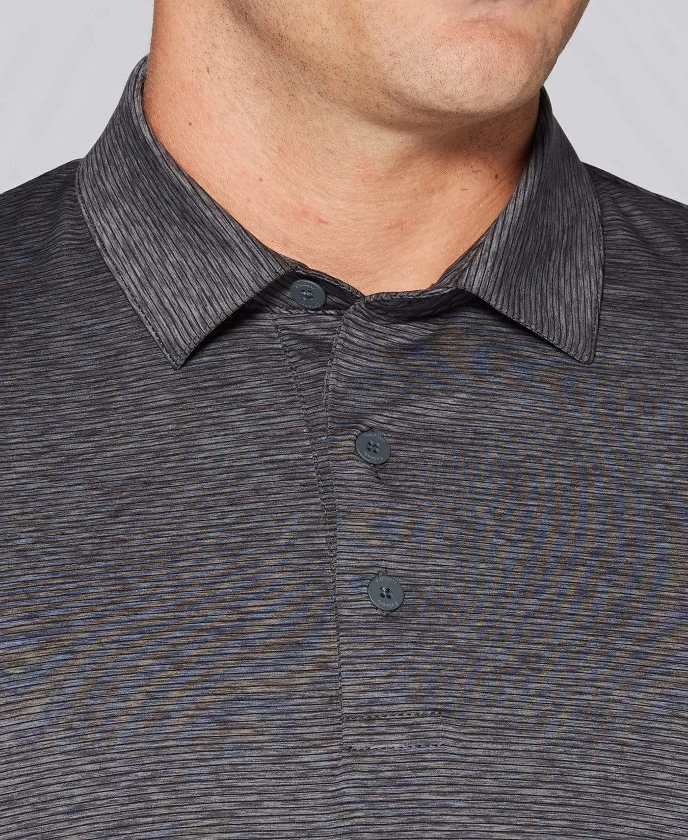 Tour Authentic Heather Striped Polo
