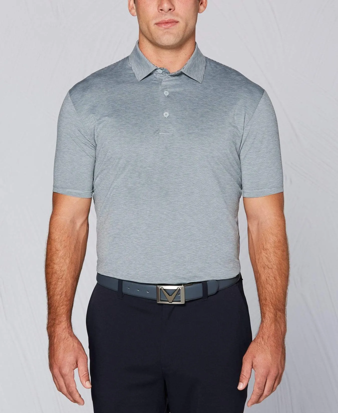 Tour Authentic Heather Striped Polo