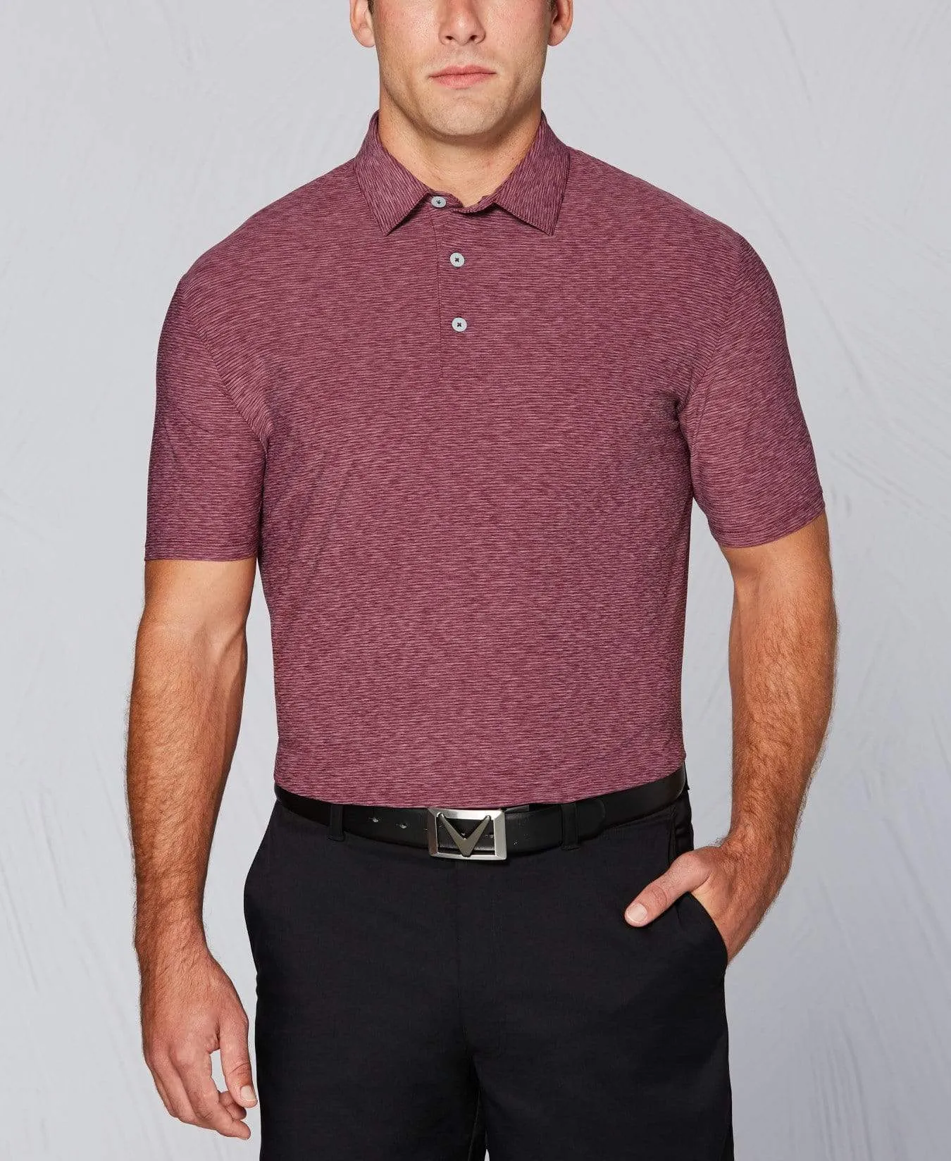 Tour Authentic Heather Striped Polo