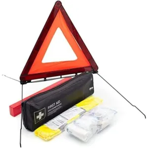 Triangle Warning Reflector & First Aid Kit For Vehicle