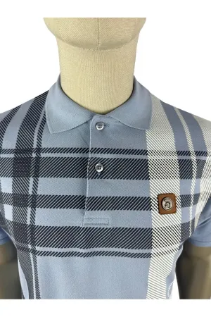Trojan Check Panel Polo In Sky