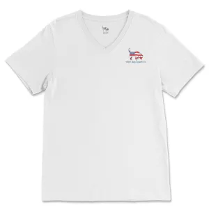 V-Neck - American Flag Fill