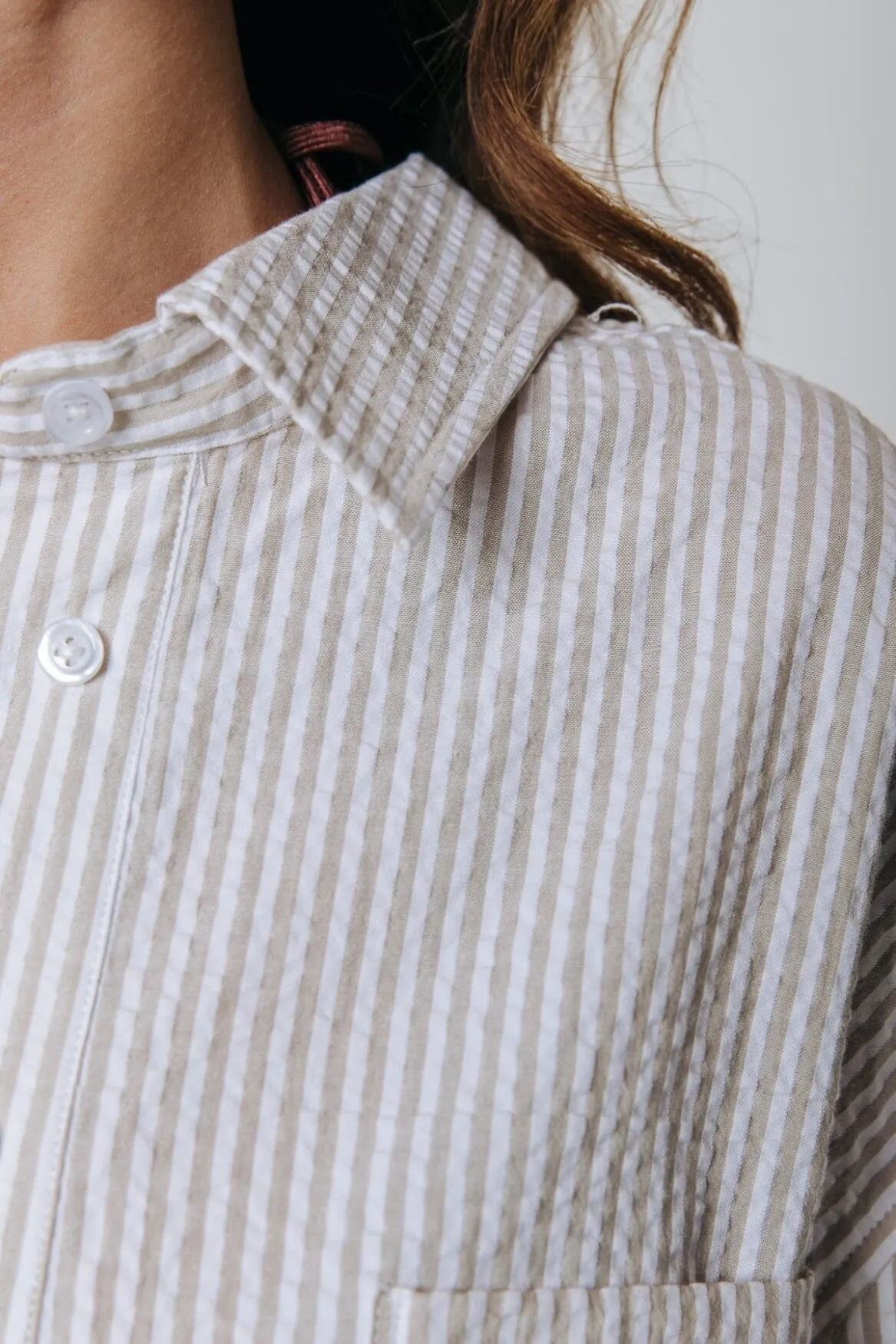Vicky Striped Blouse | Light sand