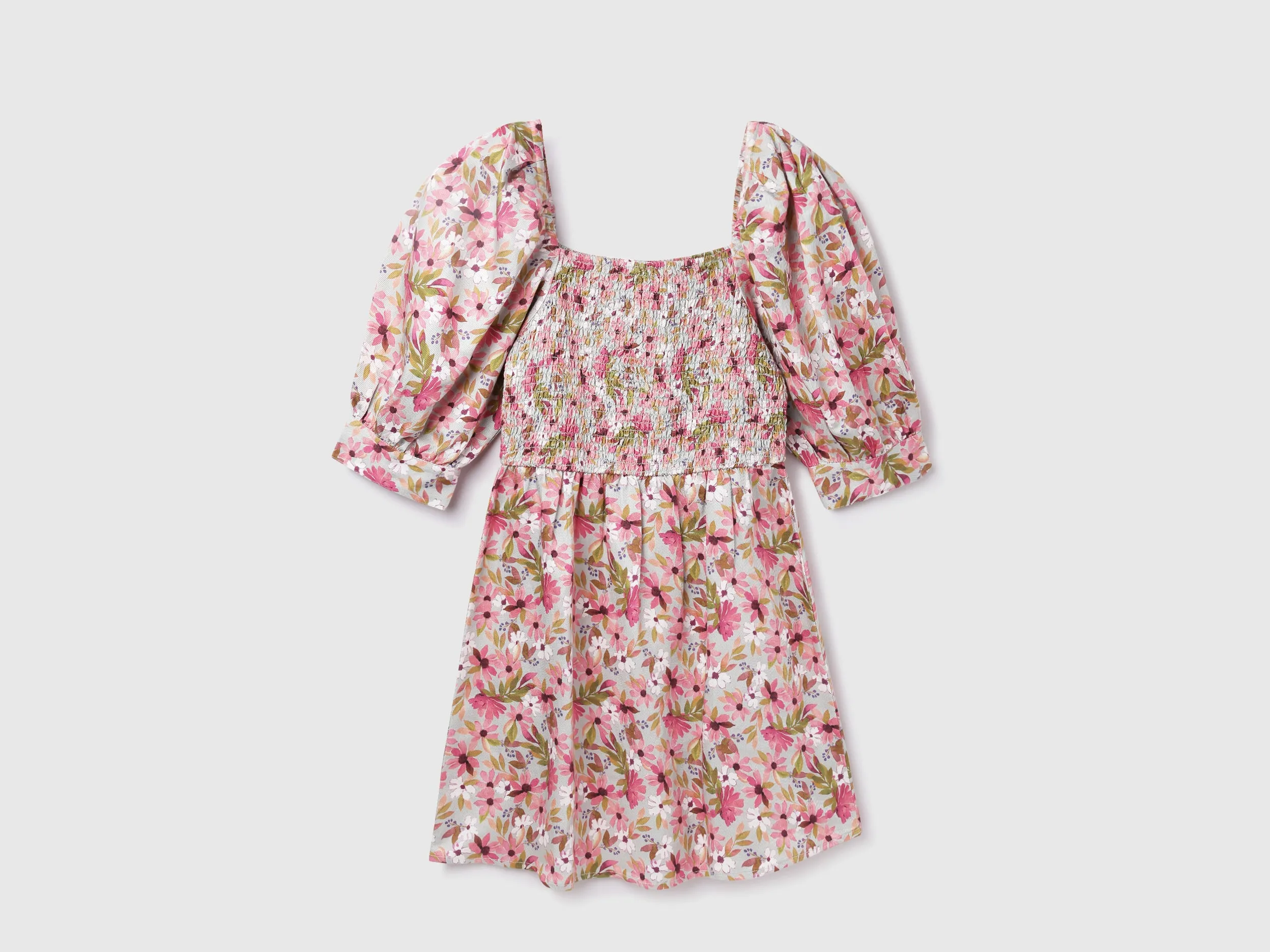 Viscose Blend Printed Square Neck Women Dresses