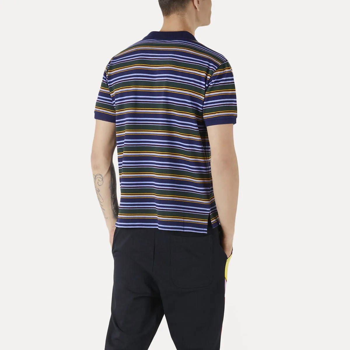 Vivienne Westwood - Striped Polo in Navy Green
