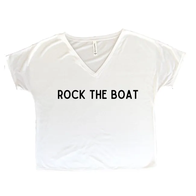 Wave Maker Sayings-Slouchy V-neck T-shirt