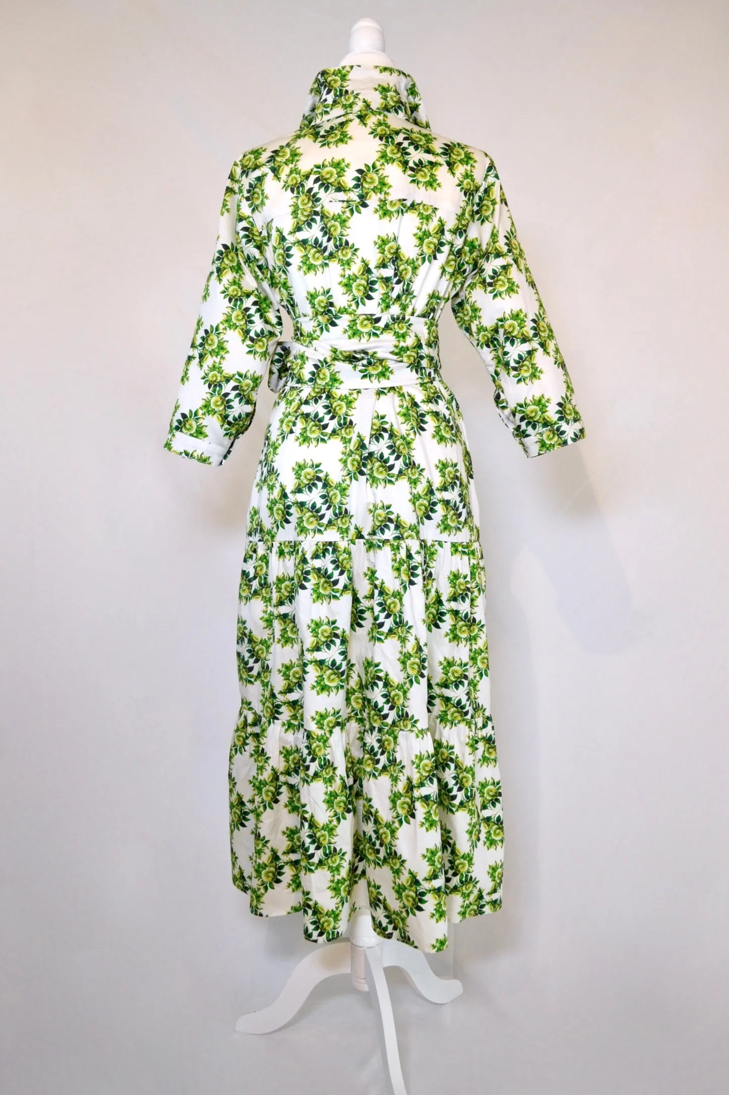 Waverly Tiered in Green and White Camellia