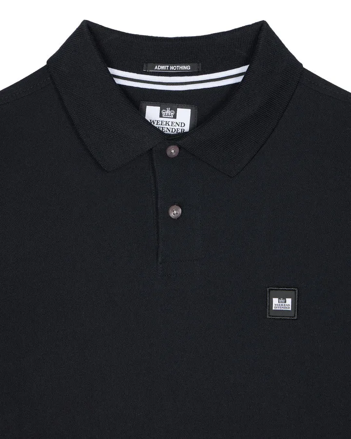 Weekend Offender Caneiros Polo Shirt Black
