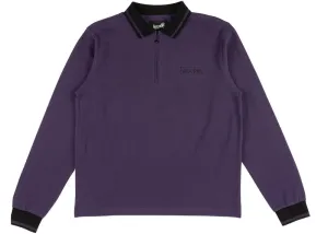 Welcome Parliament L/S Pique Zip Polo Eggplant