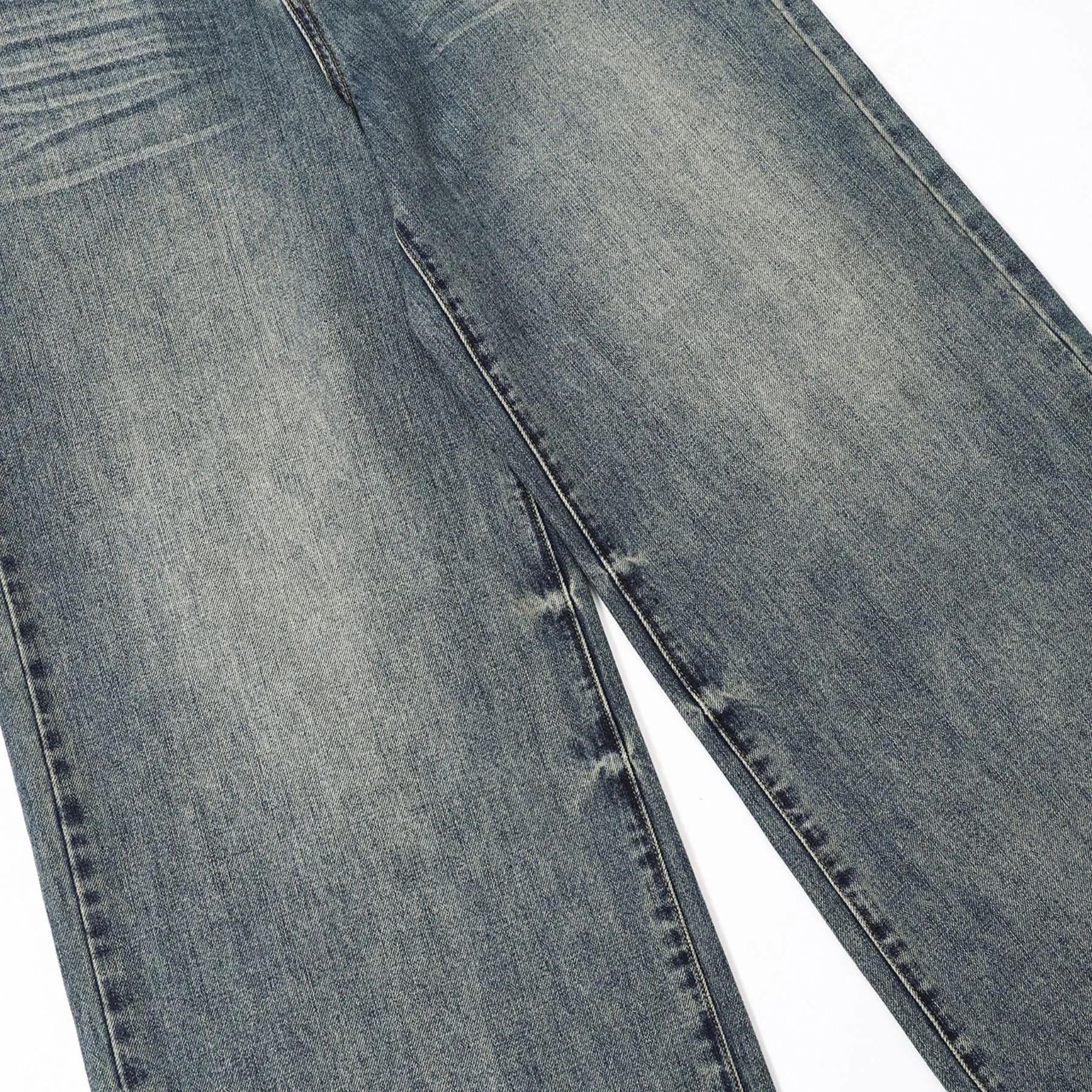 Whiskers Faded Straight Leg Jeans