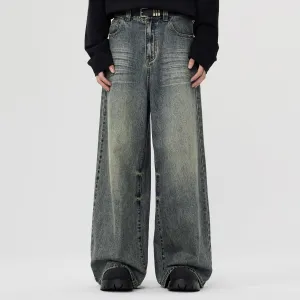 Whiskers Faded Straight Leg Jeans