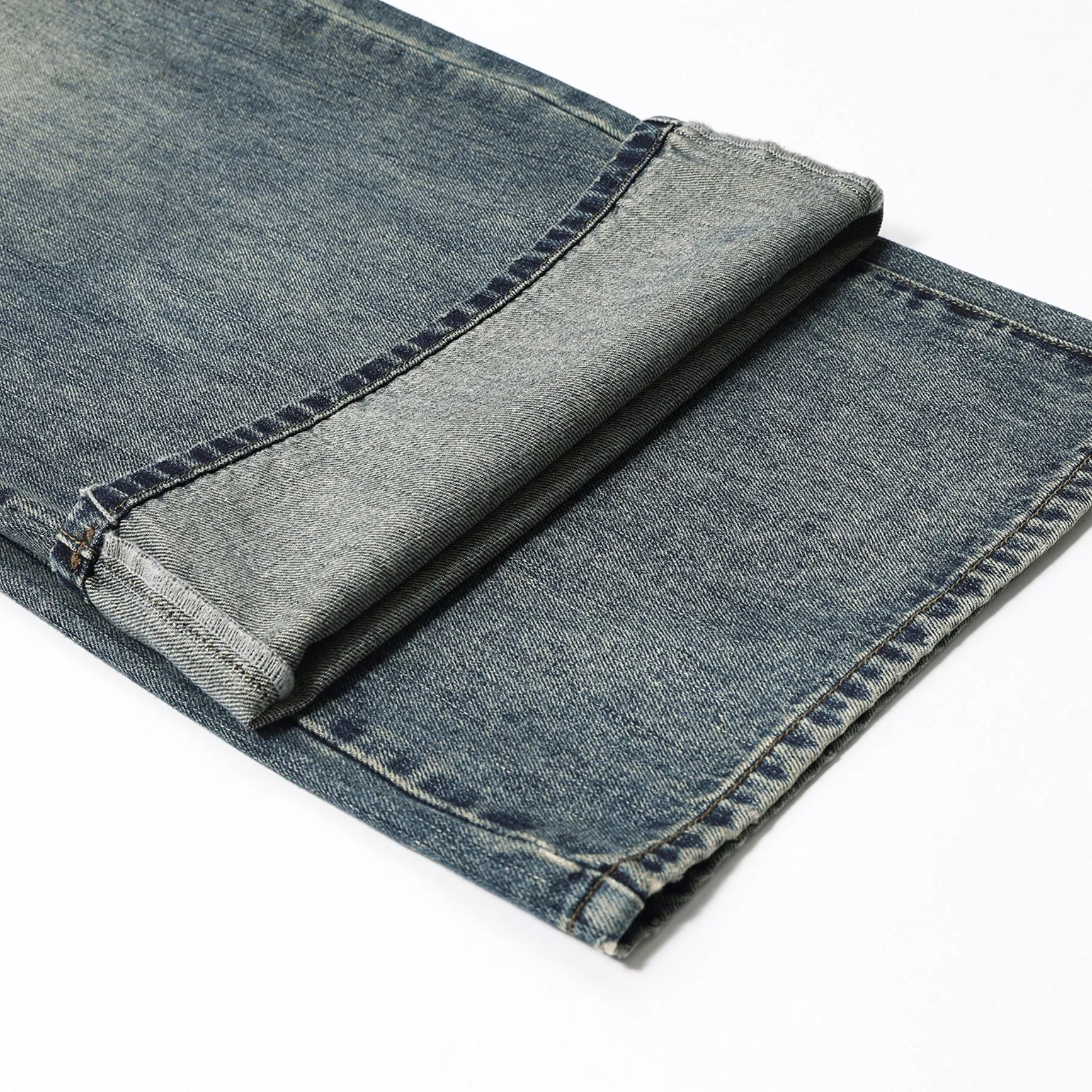 Whiskers Faded Straight Leg Jeans