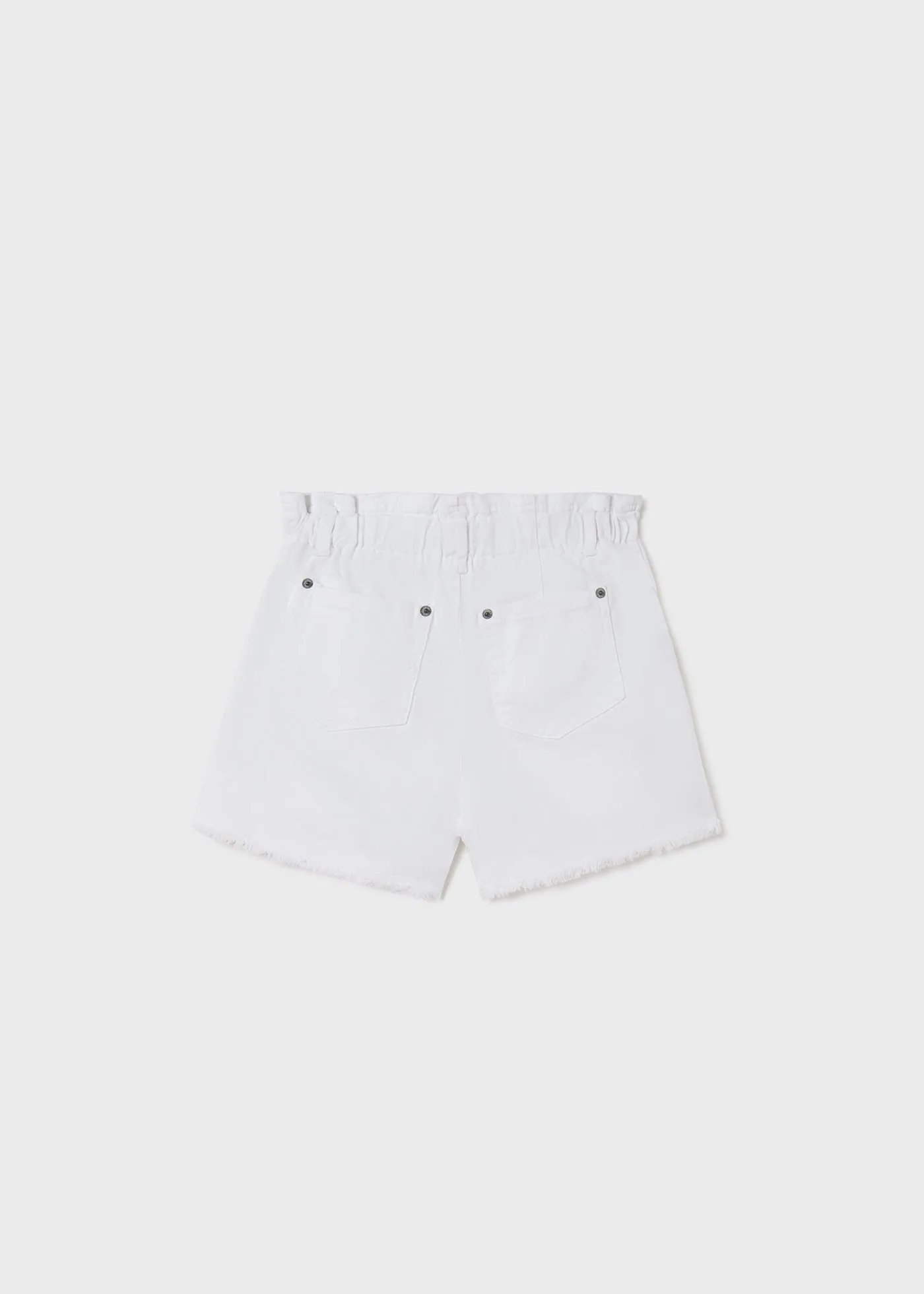 White Paperbag Shorts