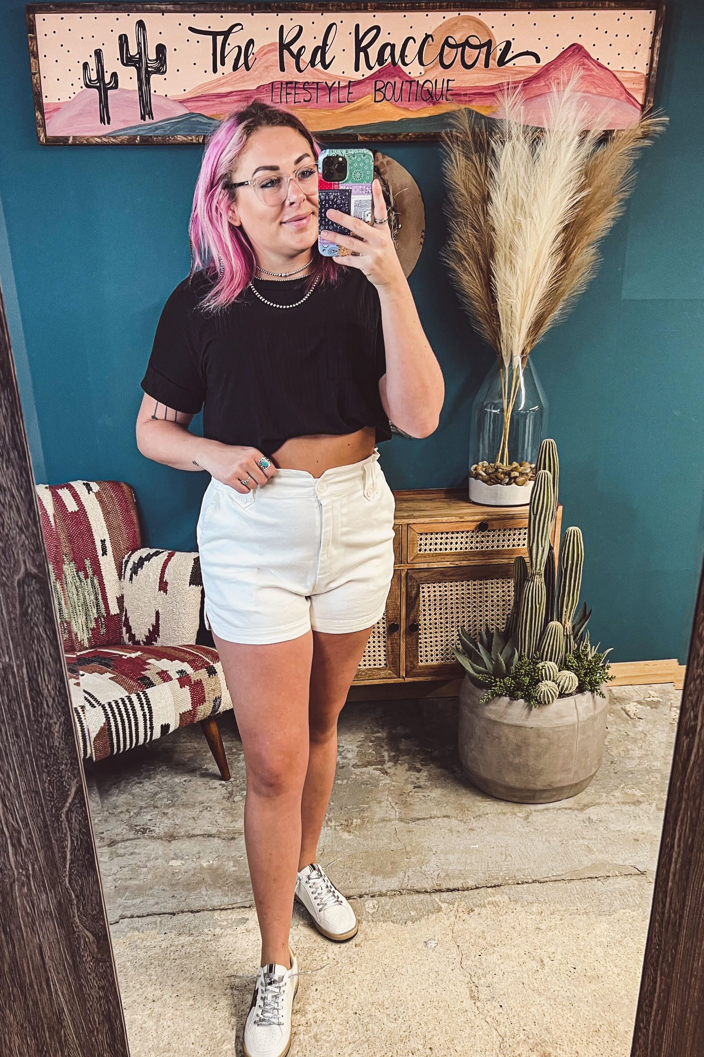 White Paperbag Shorts