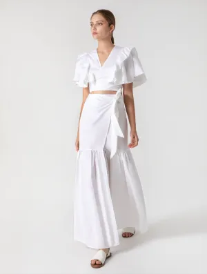 White Tie Up Blouse