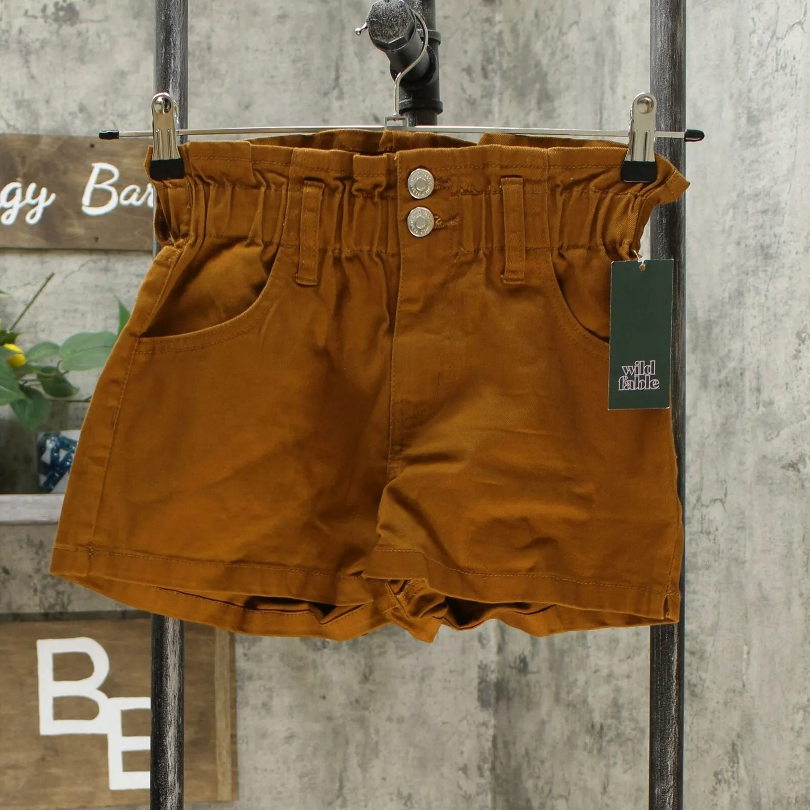 Wild Fable Women's High Rise Button Front Paperbag Jean Shorts
