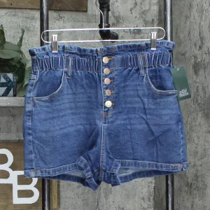 Wild Fable Women's High-Rise Button-Front Paperbag Waist Jean Shorts 78815312