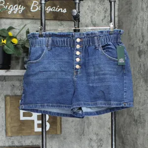 Wild Fable Women's High-Rise Button-Front Paperbag Waist Jean Shorts 78815314
