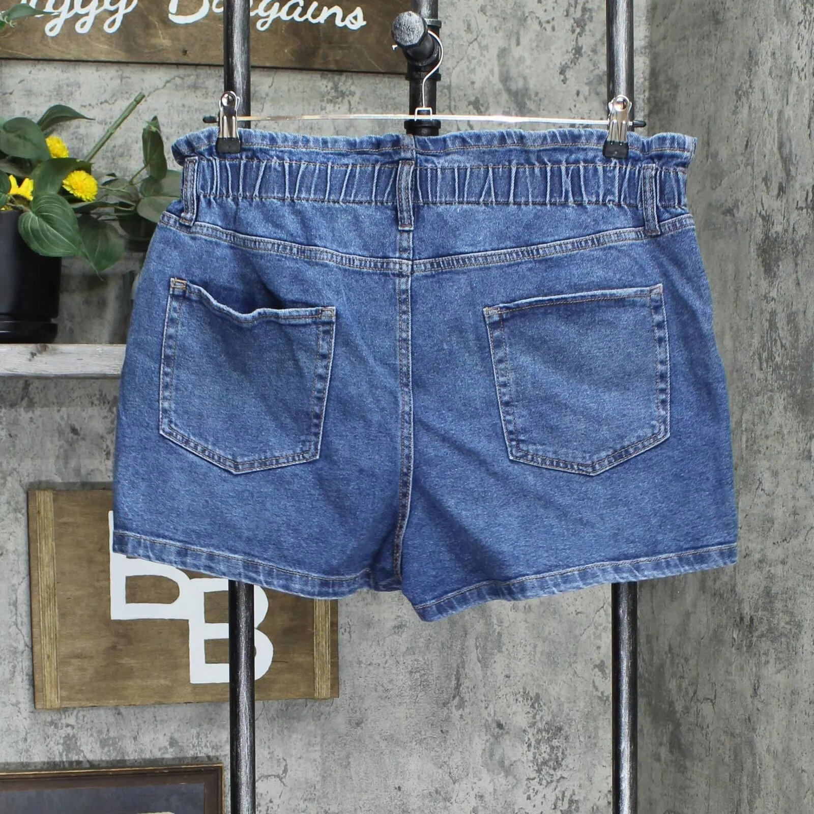 Wild Fable Women's High-Rise Button-Front Paperbag Waist Jean Shorts 78815314