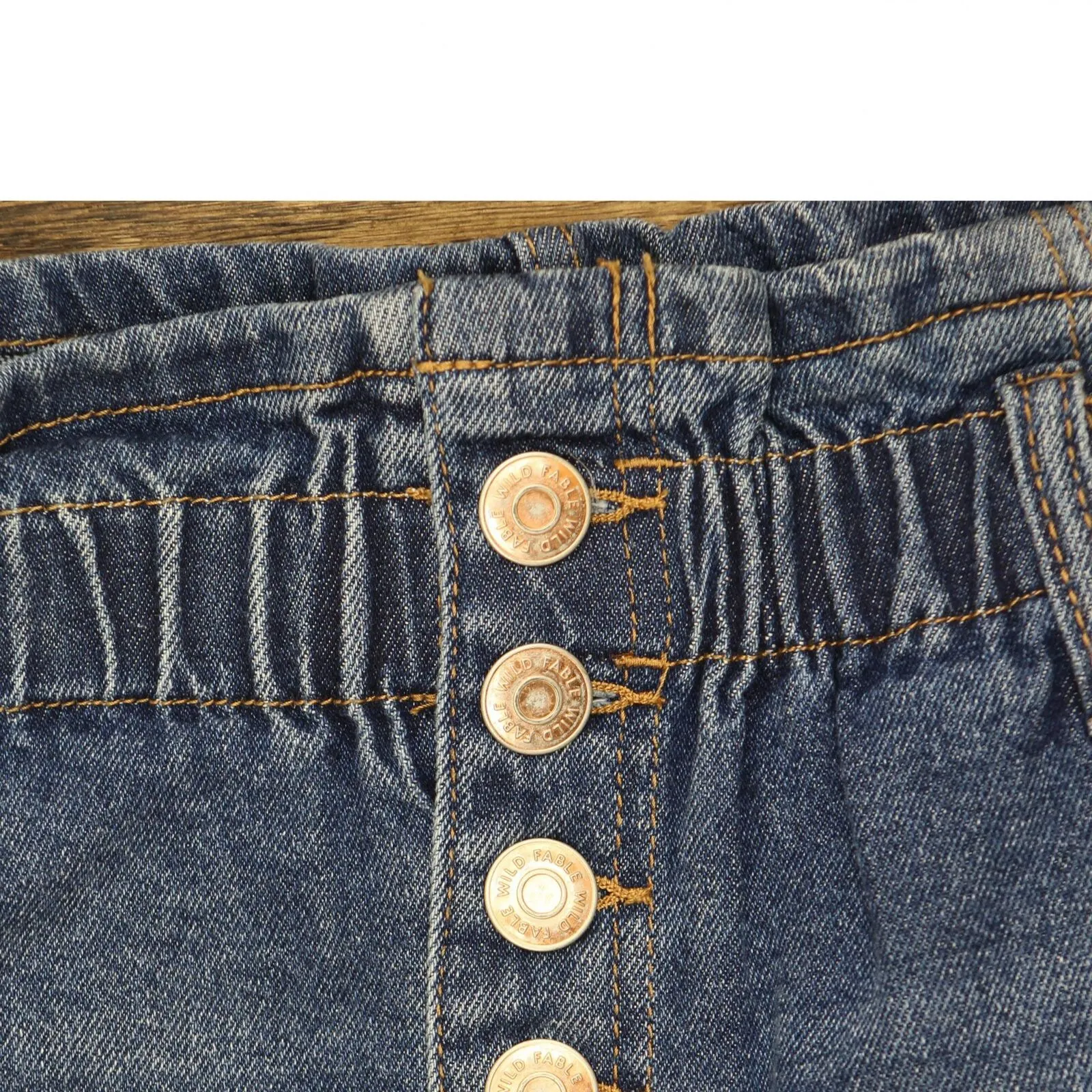 Wild Fable Women's High-Rise Button-Front Paperbag Waist Jean Shorts 78815314