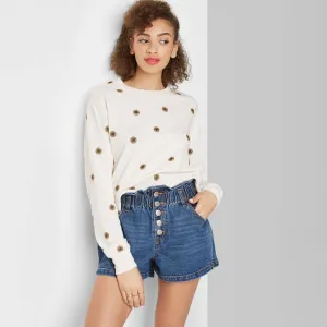 Wild Fable Women's High-Rise Button-Front Paperbag Waist Jean Shorts W4898HDMW