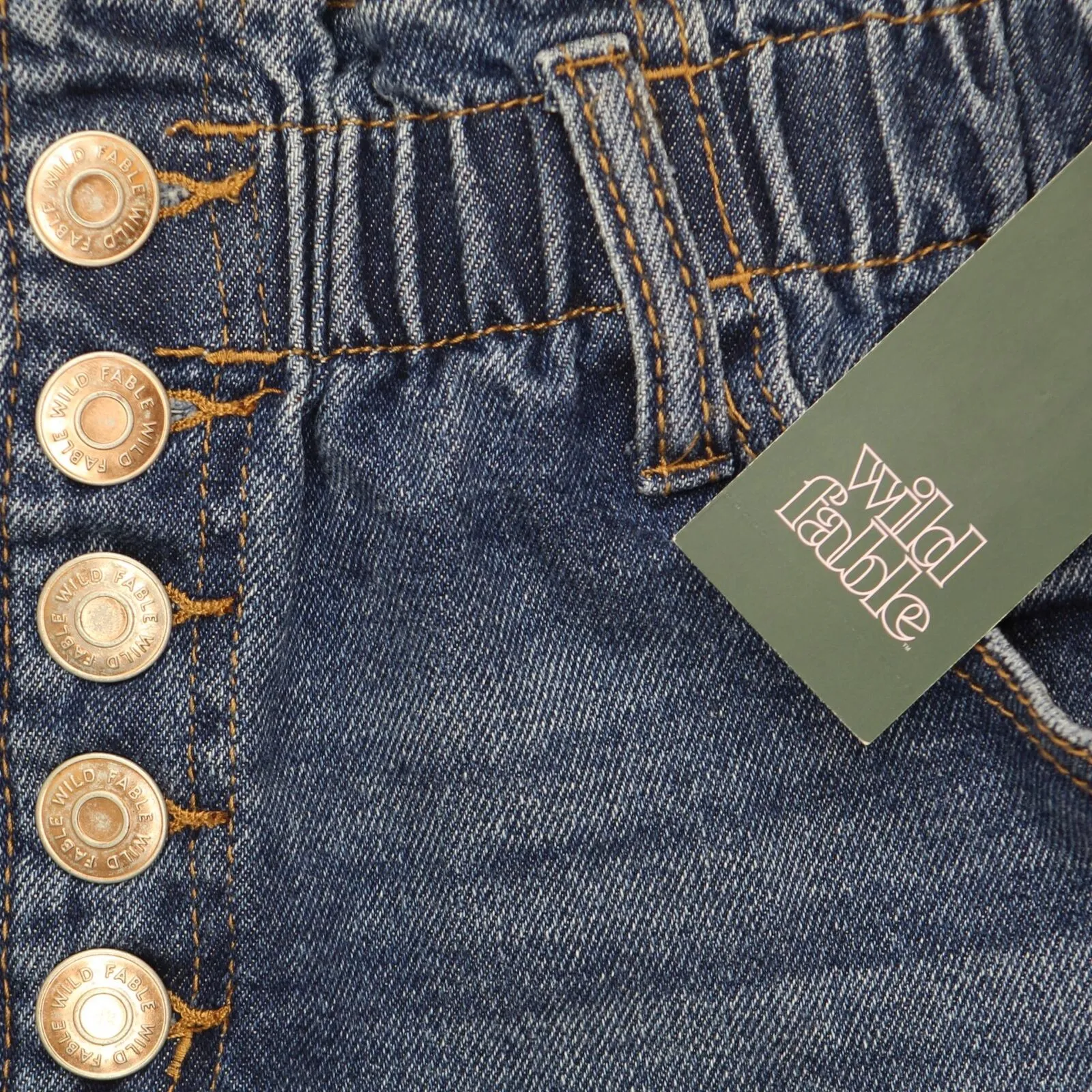 Wild Fable Women's High-Rise Button-Front Paperbag Waist Jean Shorts W4898HDMW