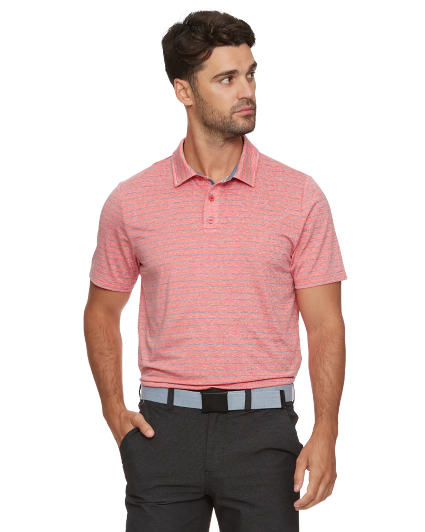 WILMINGTON STRIPED PERFORMANCE POLO