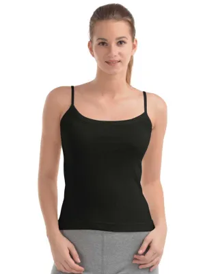 Women Black Solid Thermal Tank Top-L/SPAGATHI-BK