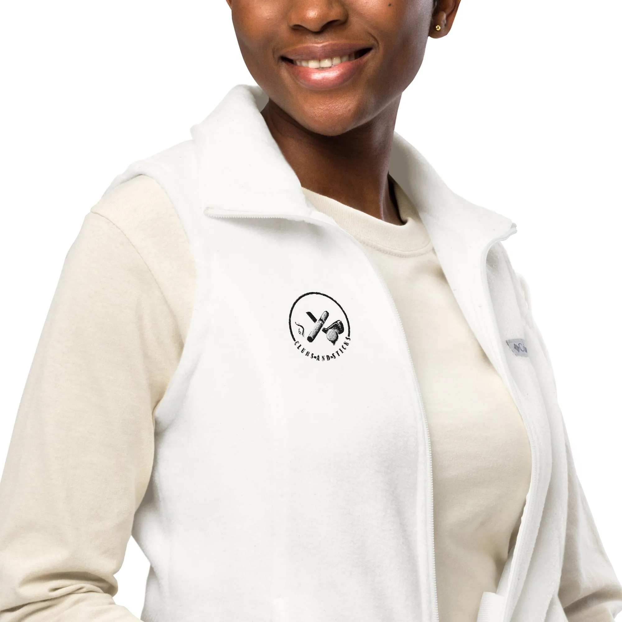 Women’s Columbia fleece vest - Black Logo