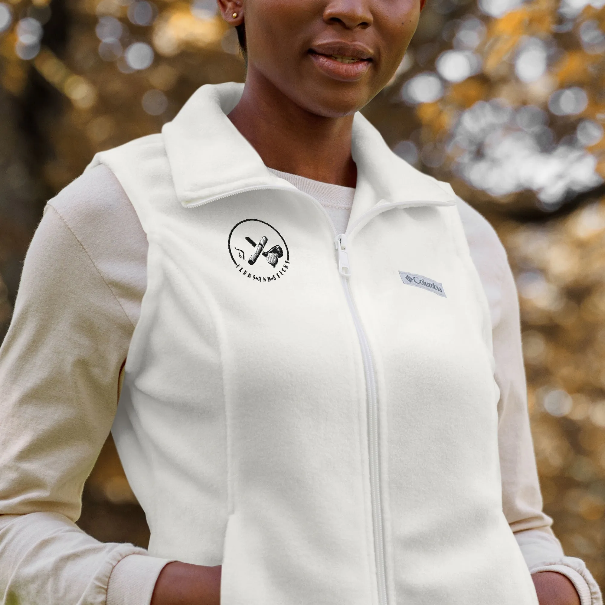 Women’s Columbia fleece vest - Black Logo