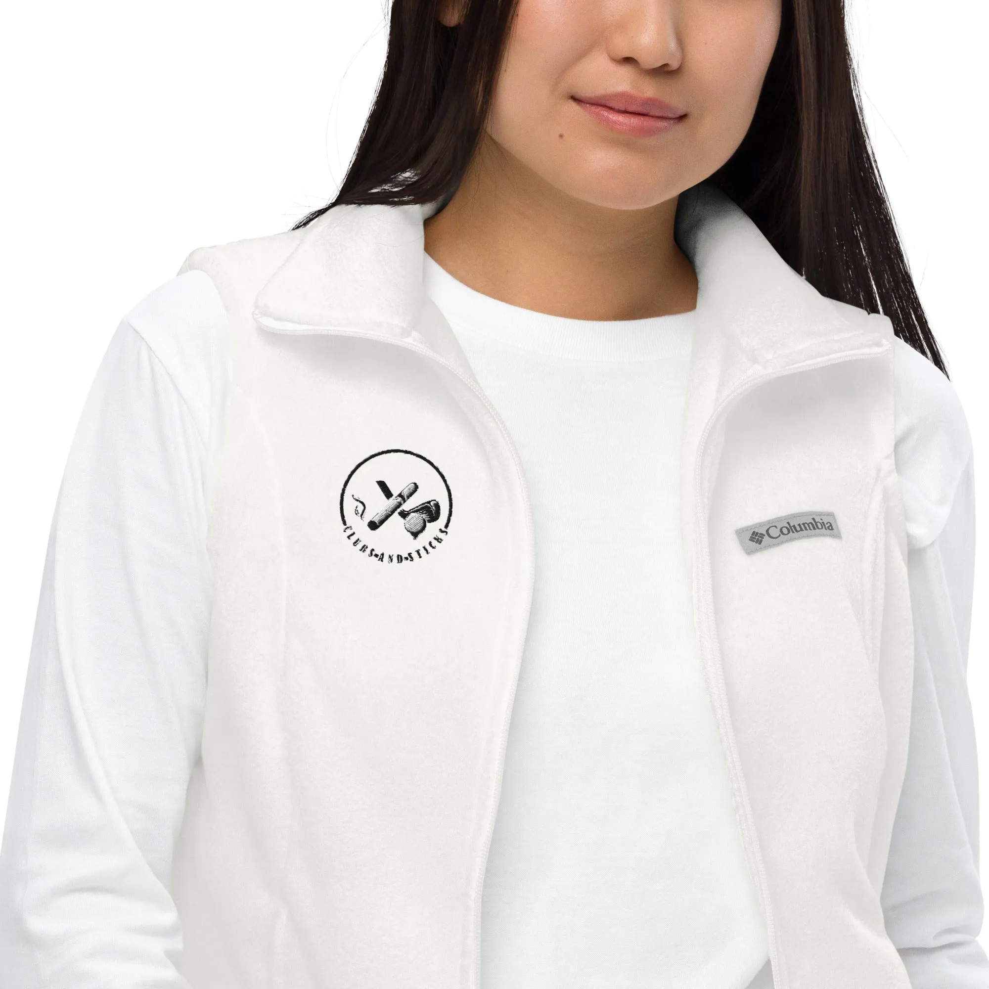 Women’s Columbia fleece vest - Black Logo