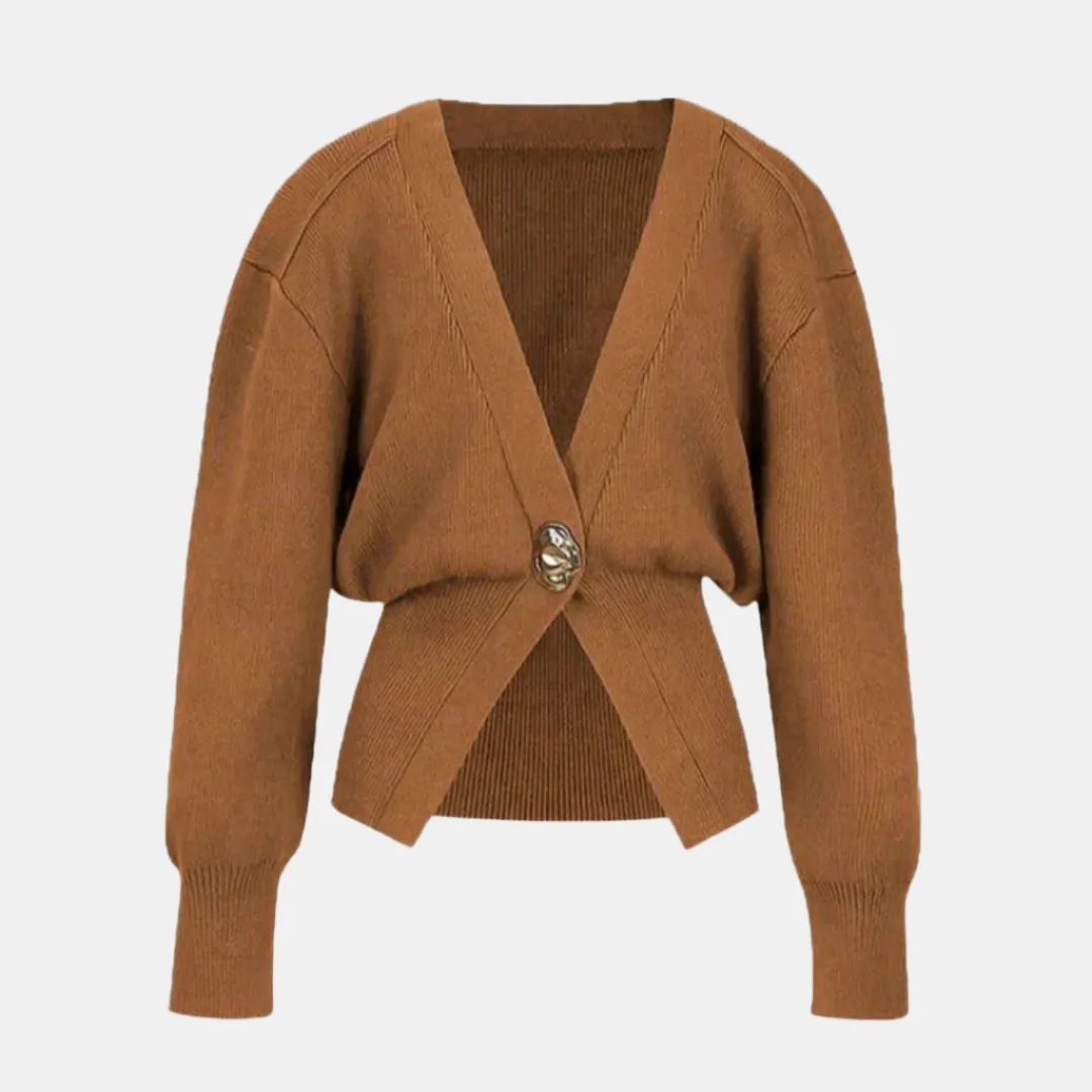 Women’s Slim Fit V-Neck Cardigan – Lightweight, Ribbed & Elegant for Everyday Wear
