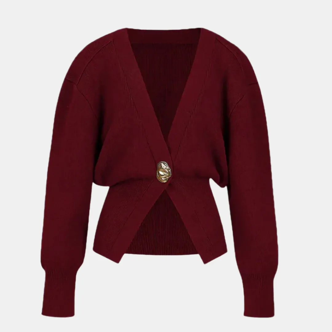 Women’s Slim Fit V-Neck Cardigan – Lightweight, Ribbed & Elegant for Everyday Wear