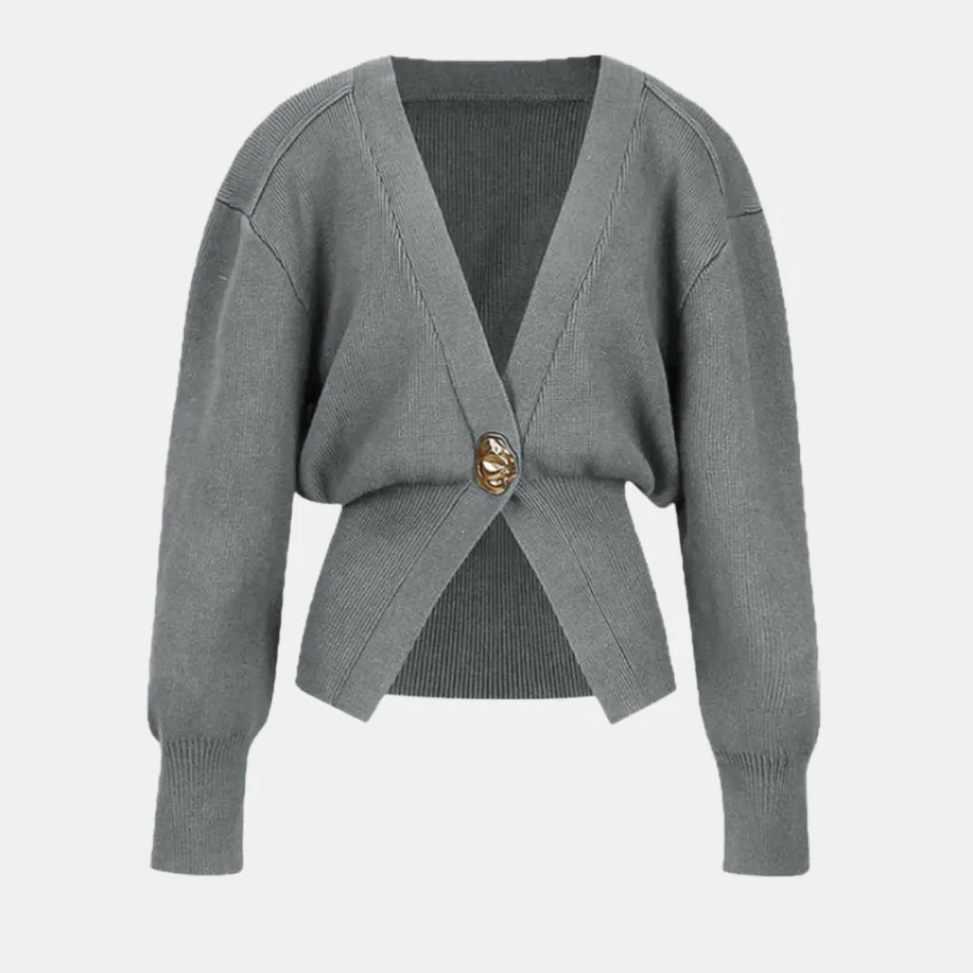 Women’s Slim Fit V-Neck Cardigan – Lightweight, Ribbed & Elegant for Everyday Wear