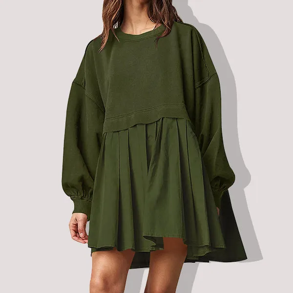 Women's Square Neck Puff Sleeve Dress