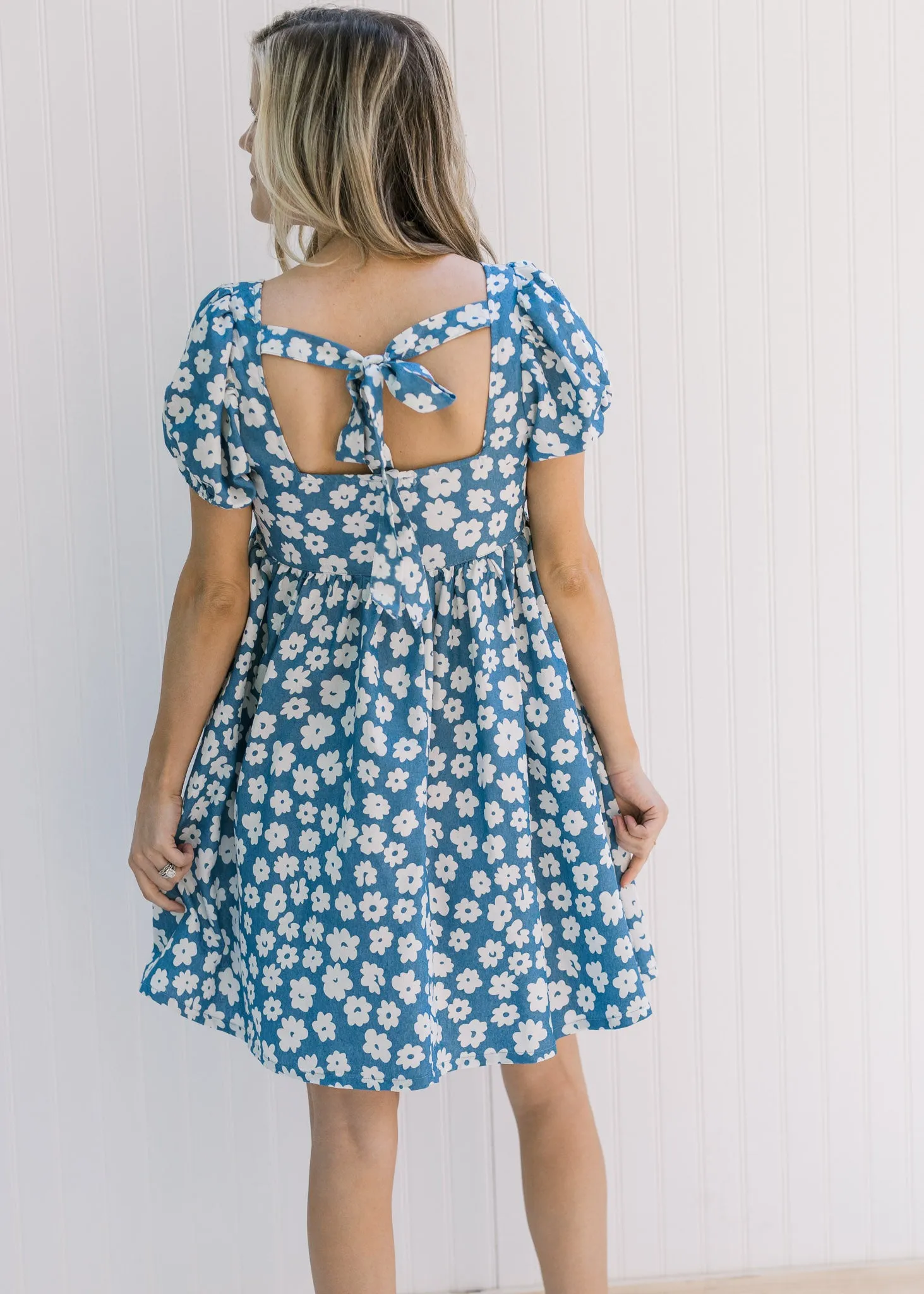X Nora Blue Daisy Dress